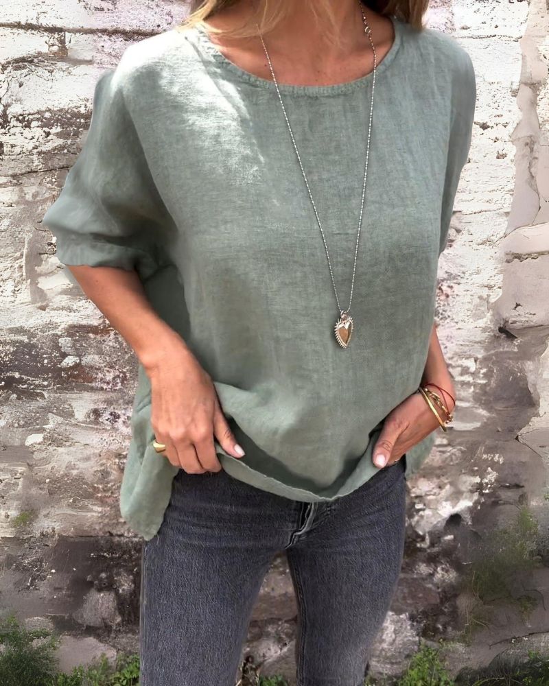 BAUA – T-Shirt Chic con Collo Rotondo