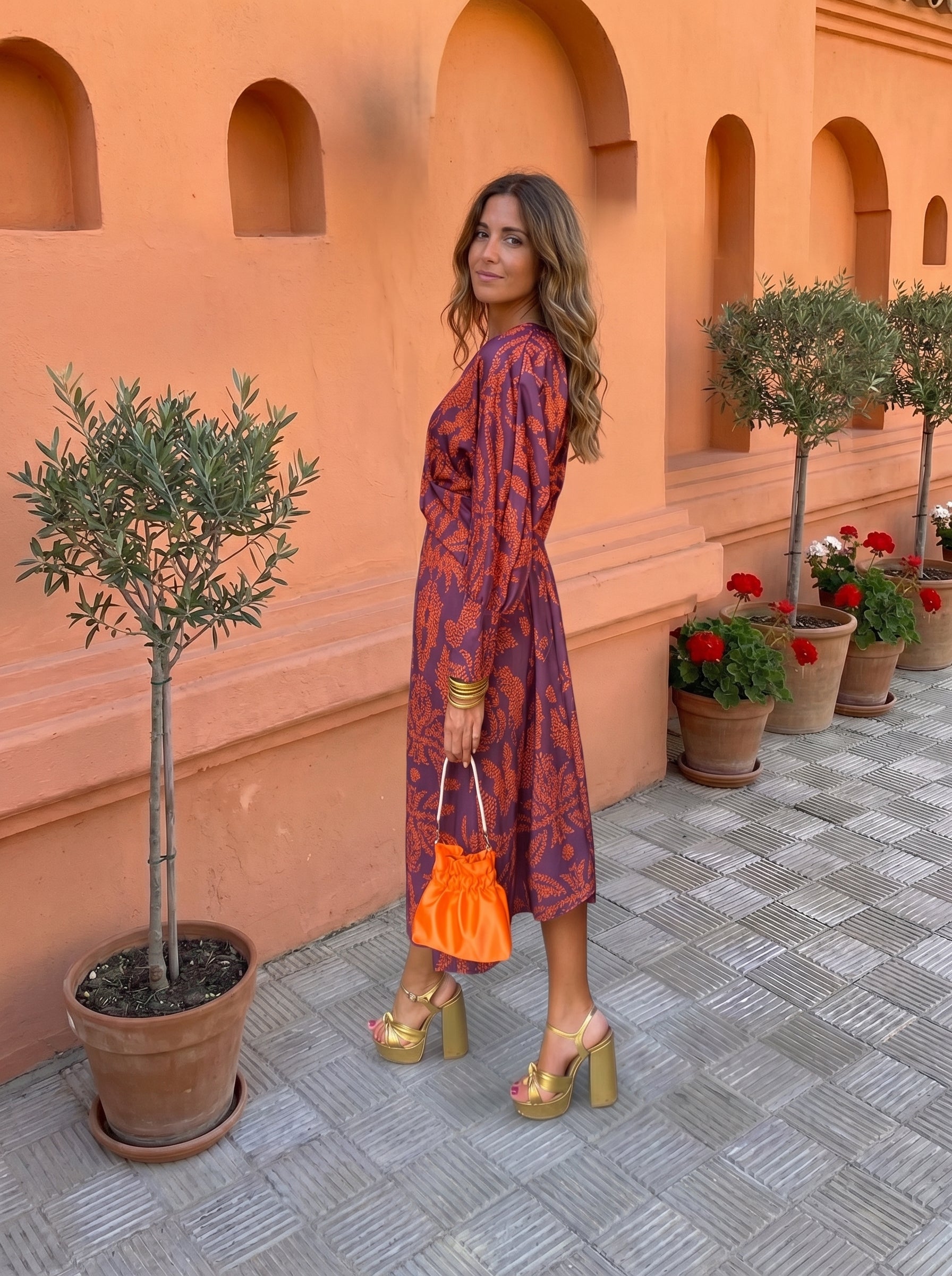 Silvia™ | Vestito midi con stampa