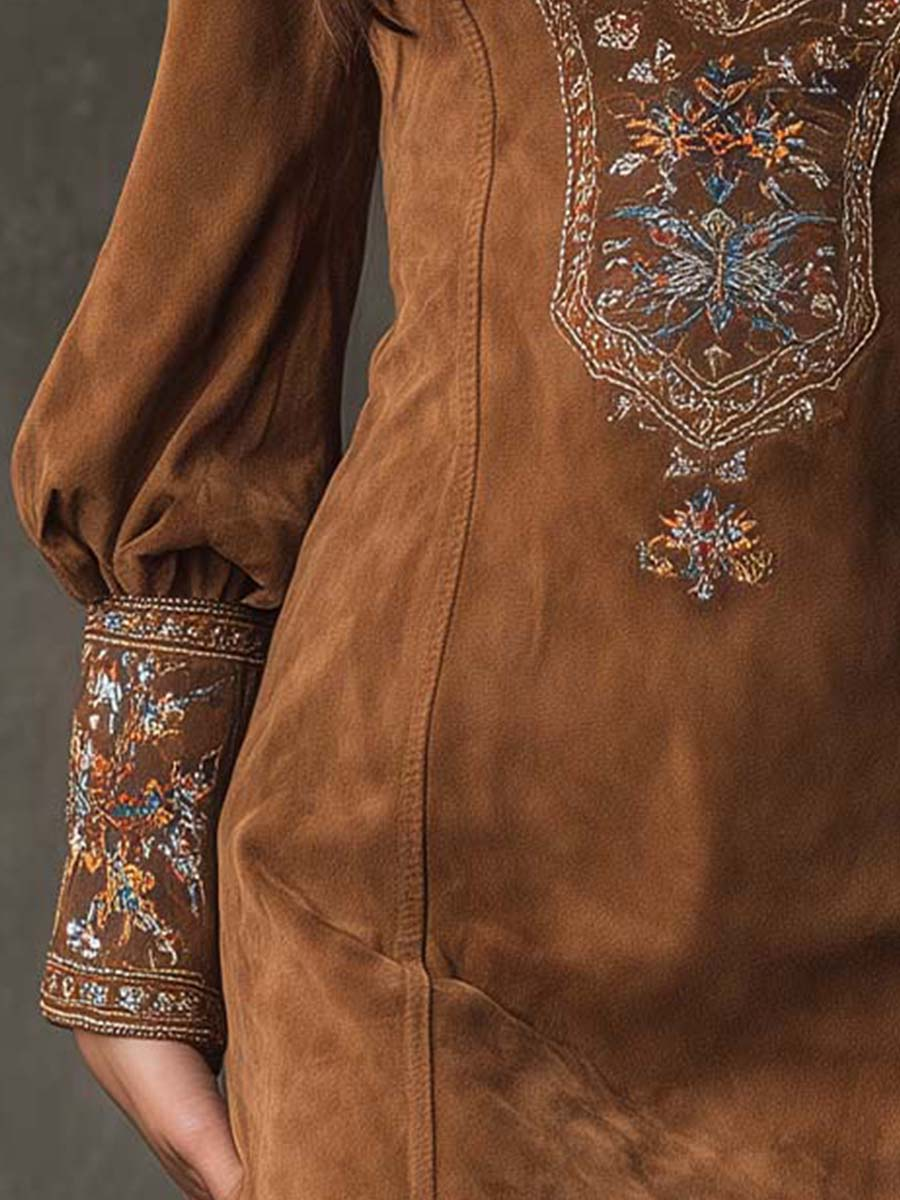 Sahara · Vestido mini vintage con bordado