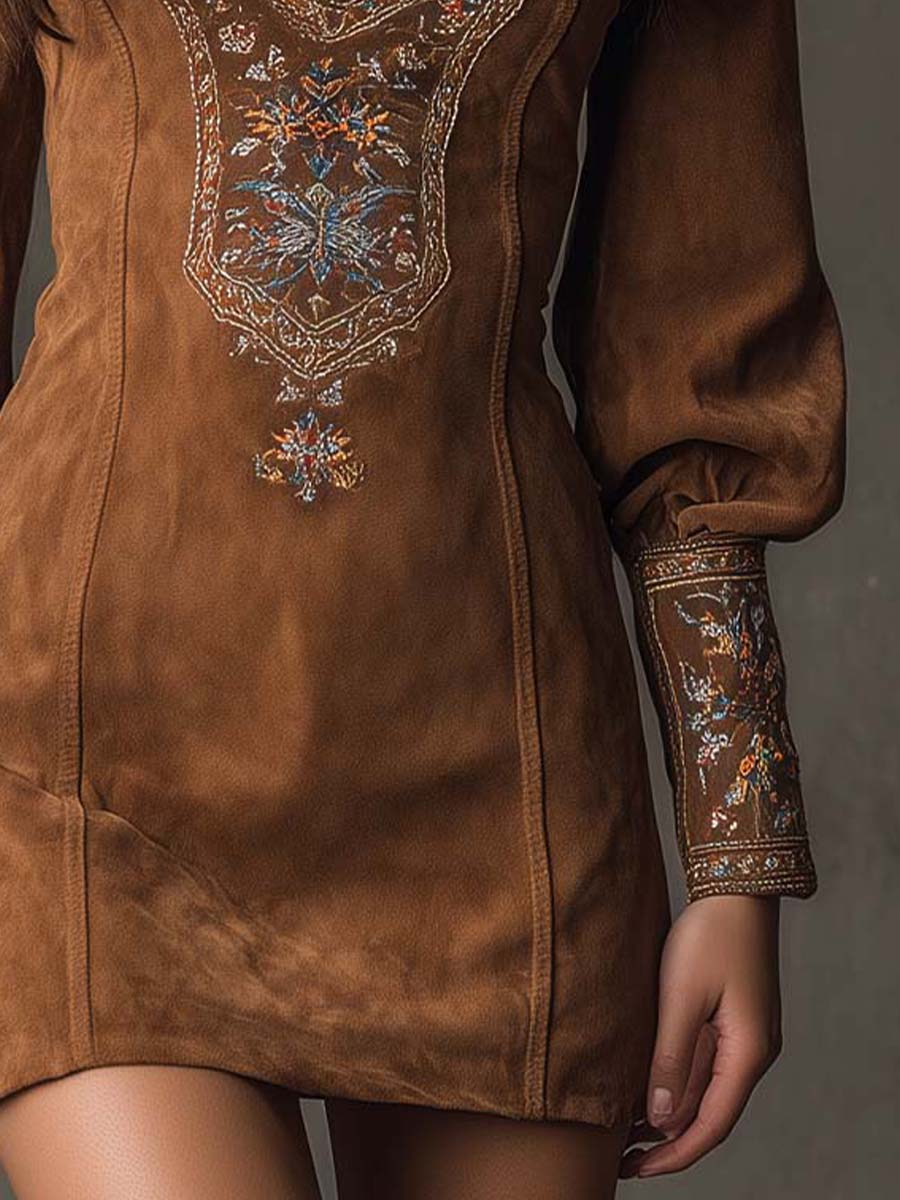 Sahara · Vestido mini vintage con bordado