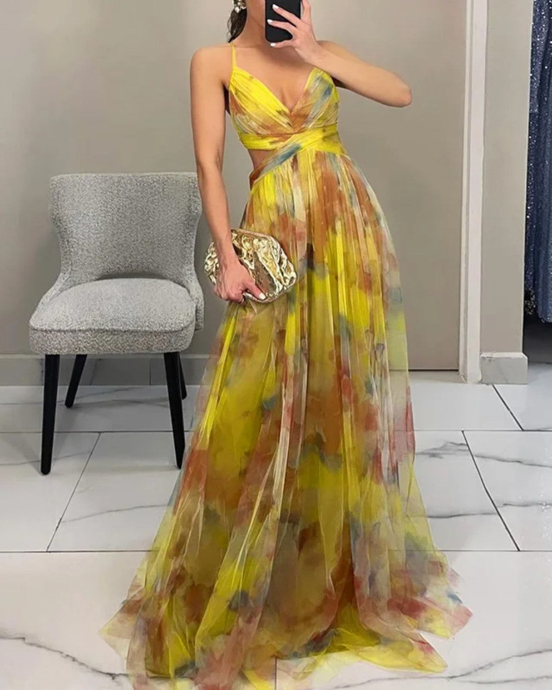 La Luce| Abito Maxi Eleganza Floreale