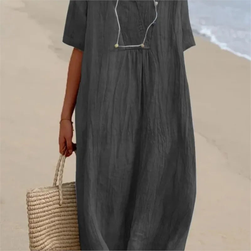 Silvana™ | Maxi Dress Testurizzato Relaxed