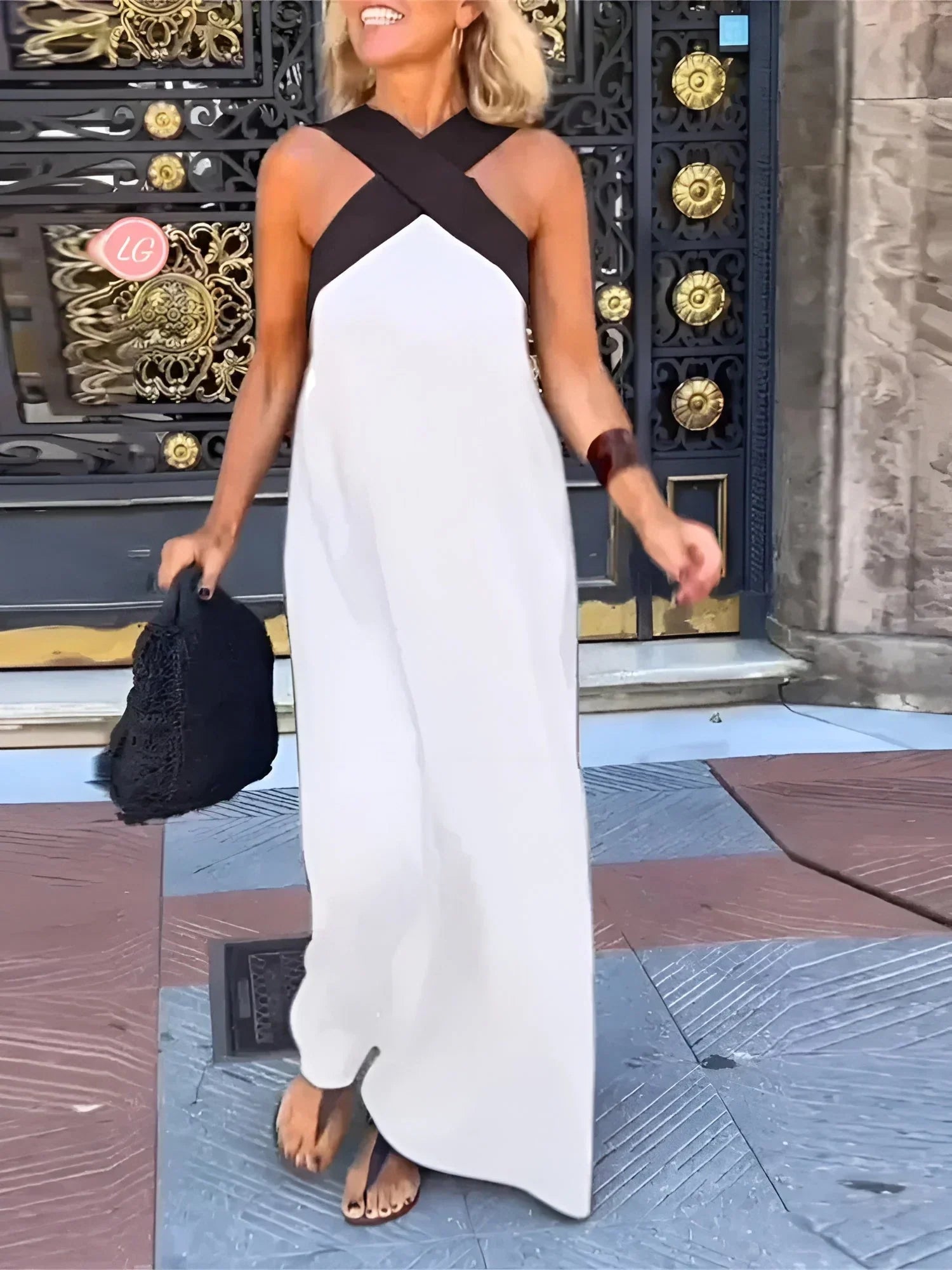 Quirine™ | Abito Maxi con Chiusura a Incrocio